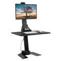 Black Desk Converters - Electric Standing Desk Converter for 1 Monitor - Mount-It! - MI-7951