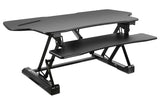 Black Desk Converters - Electric Standing Desk Converter with Large Platform | MI-7962 - Mount-It! - MI-7962