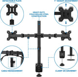 Black Monitor Mount - Full Motion Dual Monitor Desk Mount, Fits 32" Monitors - Mount-It! - MI-2752L