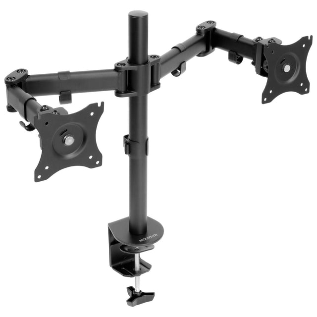 Black Monitor Mount - Full Motion Dual Monitor Desk Mount - Mount-It! - MI-1752