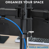 Black Monitor Mount - Full Motion Dual Monitor Desk Mount - Mount-It! - MI-1752