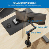 Black Monitor Mount - Full Motion Monitor Mount - Mount-It! - MI-2751