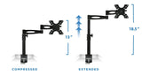 Black Monitor Mount - Full Motion Single Monitor Desk Mount - Mount-It! - MI-705