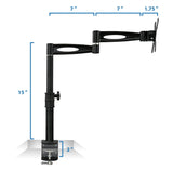 Black Monitor Mount - Full Motion Single Monitor Desk Mount - Mount-It! - MI-705