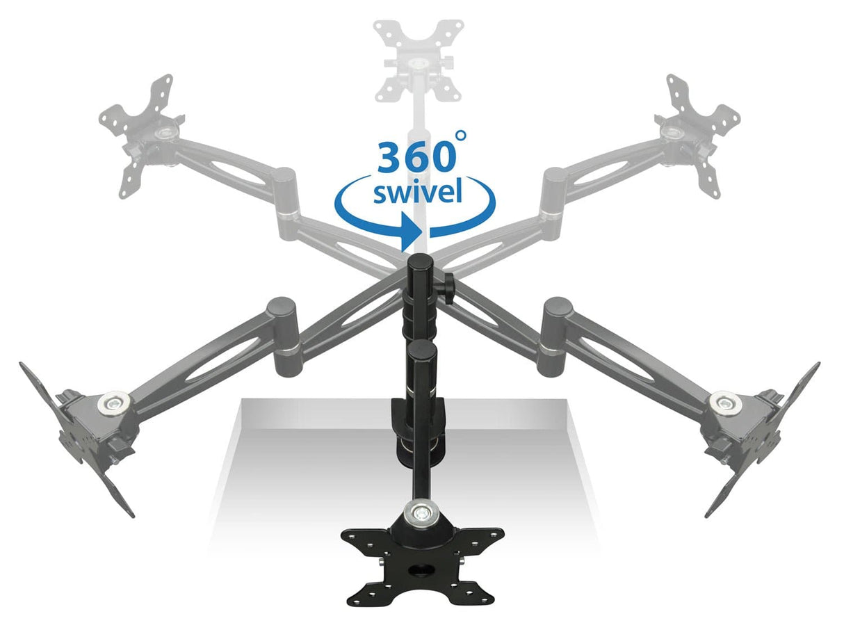 Black Monitor Mount - Full Motion Single Monitor Desk Mount - Mount-It! - MI-705