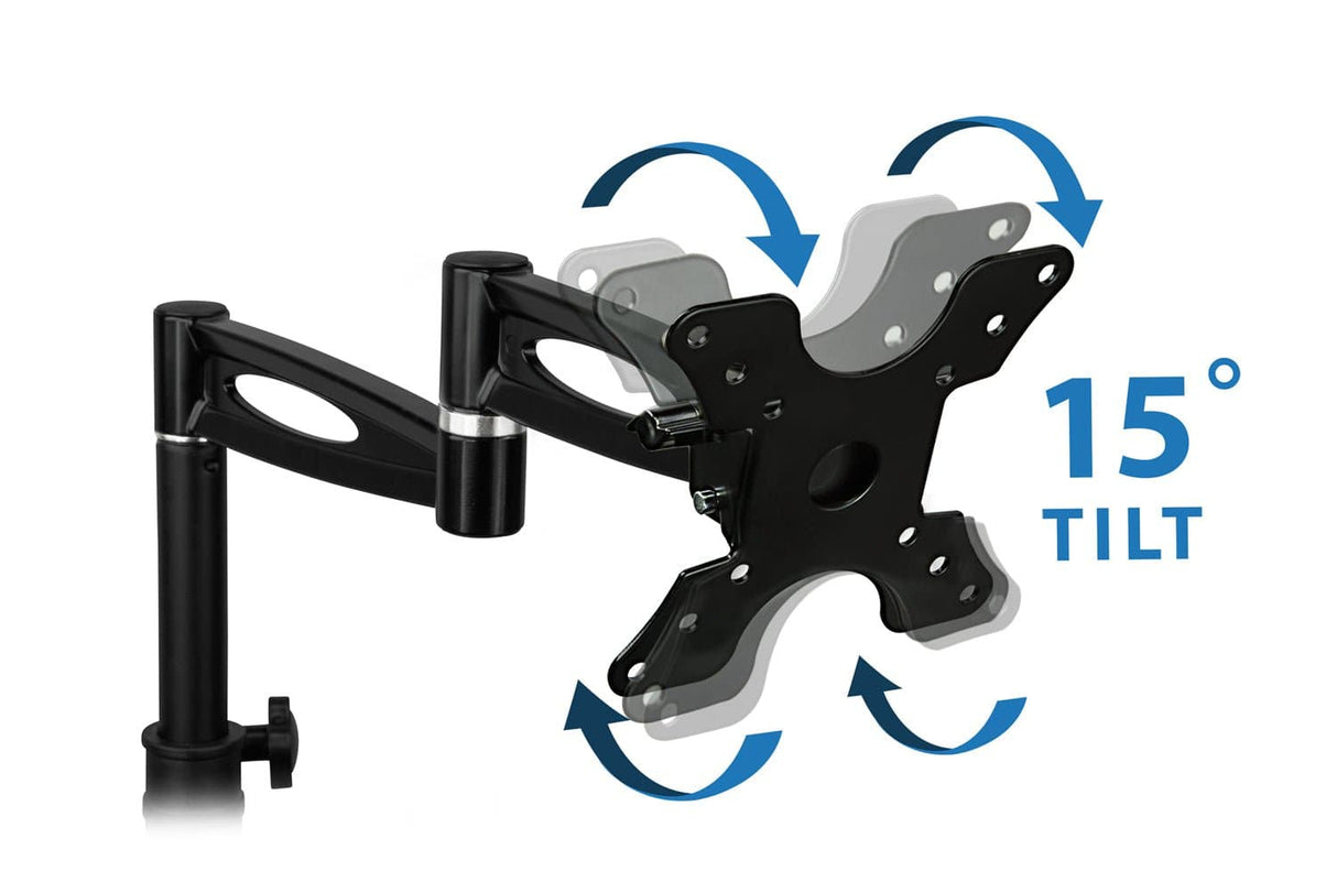 Black Monitor Mount - Full Motion Single Monitor Desk Mount - Mount-It! - MI-705