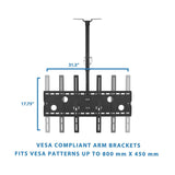 Black TV Mount - Full-Motion TV Ceiling Mount - Mount-It! - MI-501B