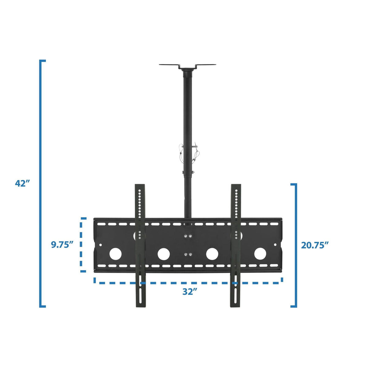 Black TV Mount - Full-Motion TV Ceiling Mount - Mount-It! - MI-501B