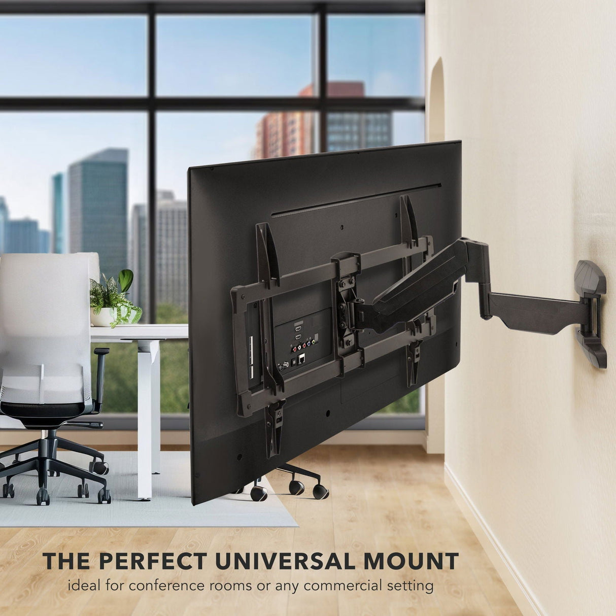 Black TV Mount - Full Motion TV Wall Mount with Gas Spring Arm - Mount-It! - MI-445