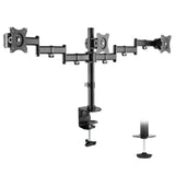 Black Monitor Mount - Fully Adjustable Triple Computer Monitor Mount - Mount-It! - MI-1753