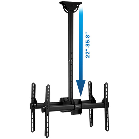 Black TV Mount - Heavy Duty Dual TV Ceiling Mount - Mount-It! - MI-510