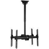 Black TV Mount - Heavy Duty Dual TV Ceiling Mount - Mount-It! - MI-510