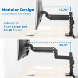 Black Monitor Mount - Heavy Duty Monitor Desk Mount w/ USB & Multimedia Ports - Mount-It! - MI-4771