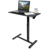 Black Mobile Standing Desk - Height Adjustable Overbed Desk - Mount-It! - MI-8040