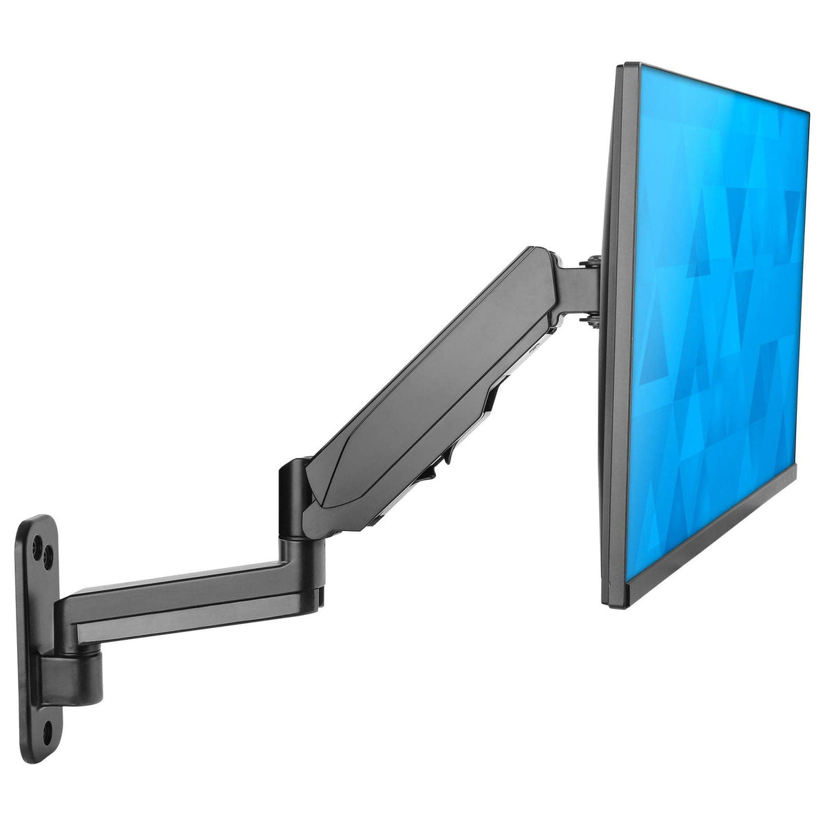 Black Monitor Mount - Height Adjustable Single Monitor Wall Mount - Mount-It! - MI-3753