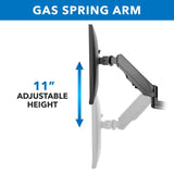 Black Monitor Mount - Height Adjustable Single Monitor Wall Mount - Mount-It! - MI-3753