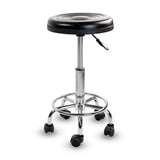 Black Desk Accessories - Height Adjustable Stool with Wheels - Mount-It! - MI-930