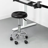 Black Desk Accessories - Height Adjustable Stool with Wheels - Mount-It! - MI-930