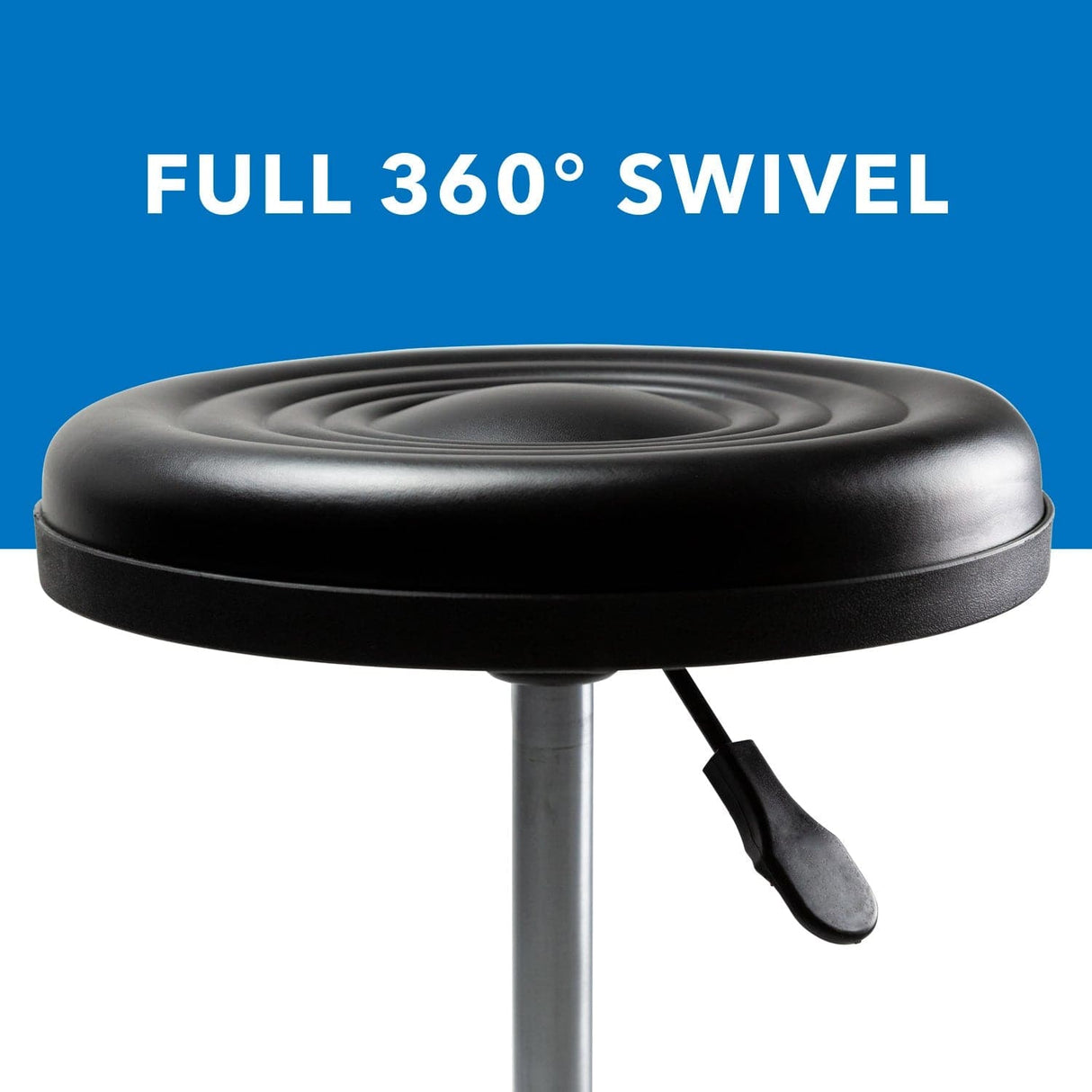 Black Desk Accessories - Height Adjustable Stool with Wheels - Mount-It! - MI-930