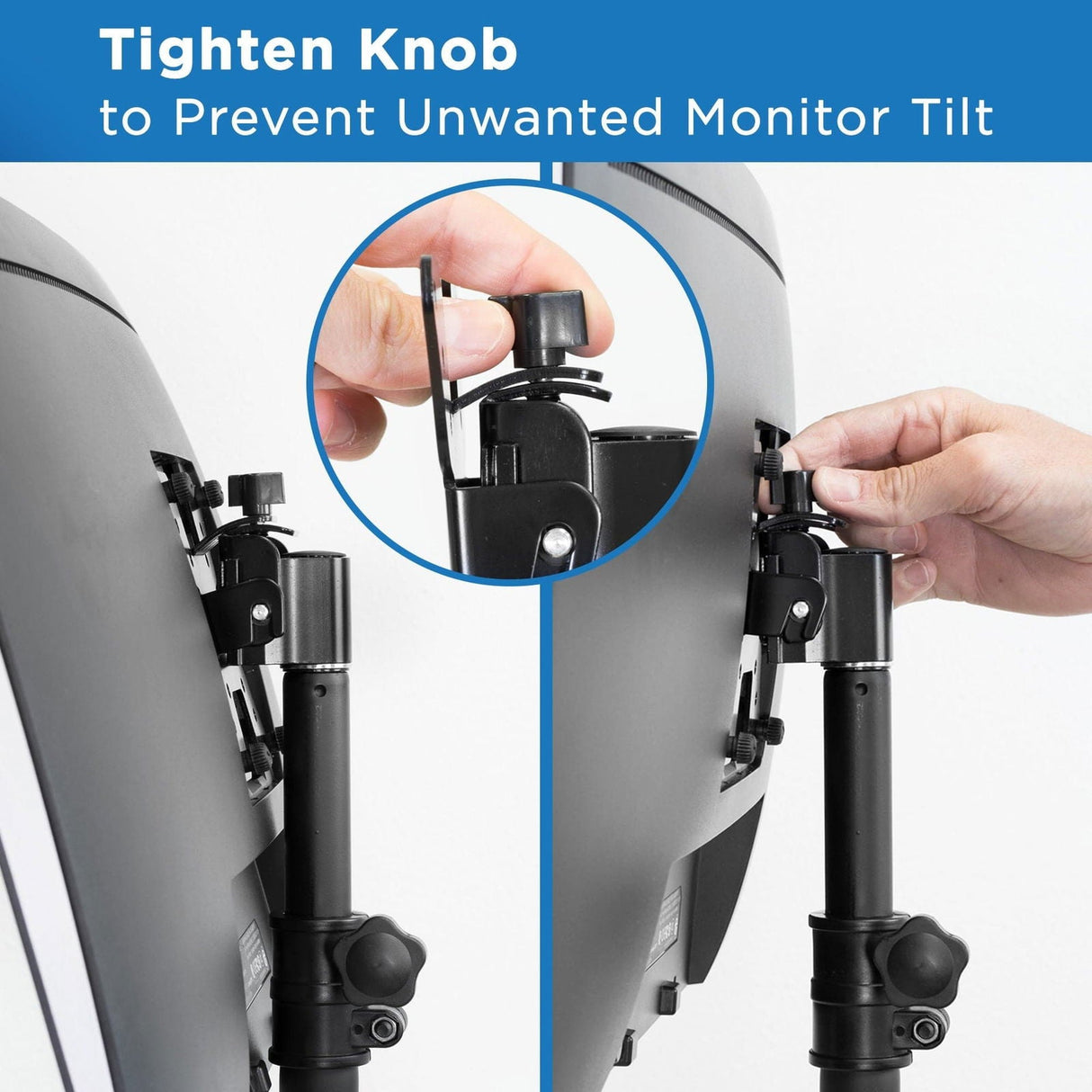 Black Monitor Mount - Height Adjustable Ultra-Wide Monitor Mount - Mount-It! - MI-706