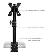 Black Monitor Mount - Height Adjustable Ultra-Wide Monitor Mount - Mount-It! - MI-706