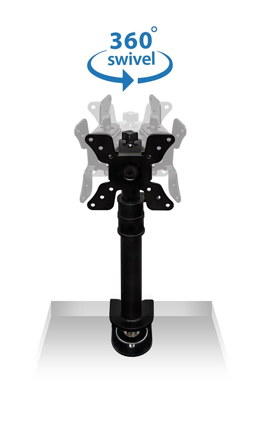 Black Monitor Mount - Height Adjustable Ultra-Wide Monitor Mount - Mount-It! - MI-706