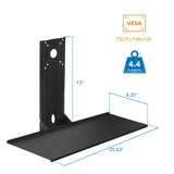 Black Wall Mounted Desk - Keyboard Tray for Monitor Wall or Desk Mounts - Mount-It! - MI-7917