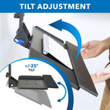 Black Wall Mounted Desk - Keyboard Tray VESA Mount - Mount-It! - MI-7915