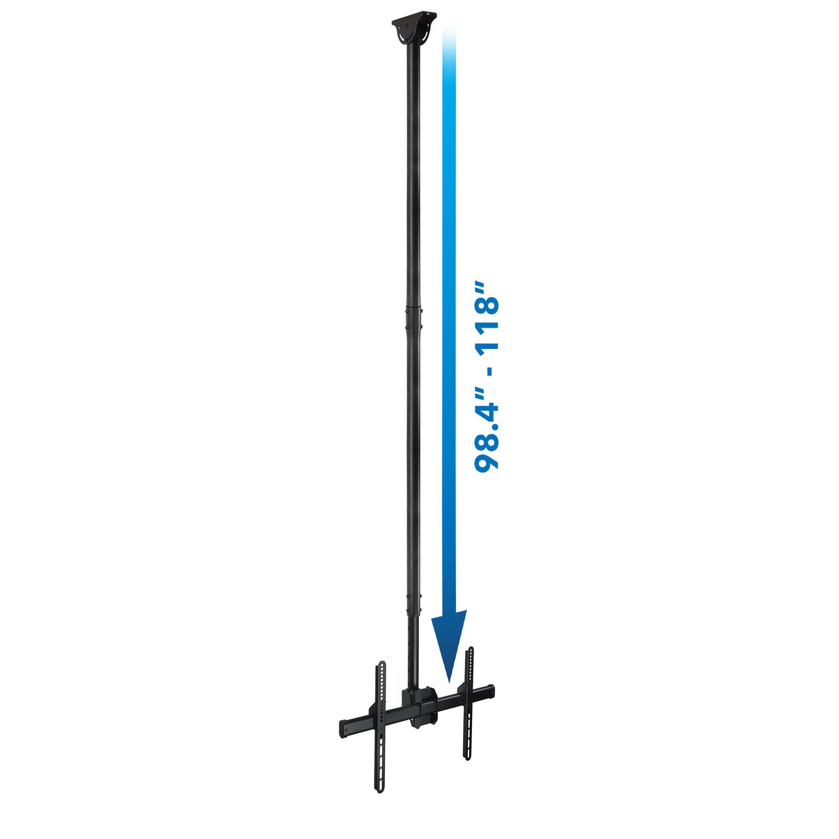 Black TV Mount - Large Full Motion Ceiling TV Mount - Mount-It! - MI-509XL