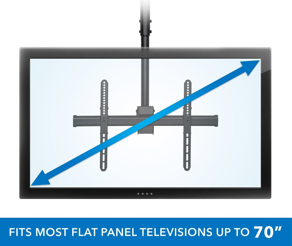 Black TV Mount - Large Full Motion Ceiling TV Mount - Mount-It! - MI-509XL