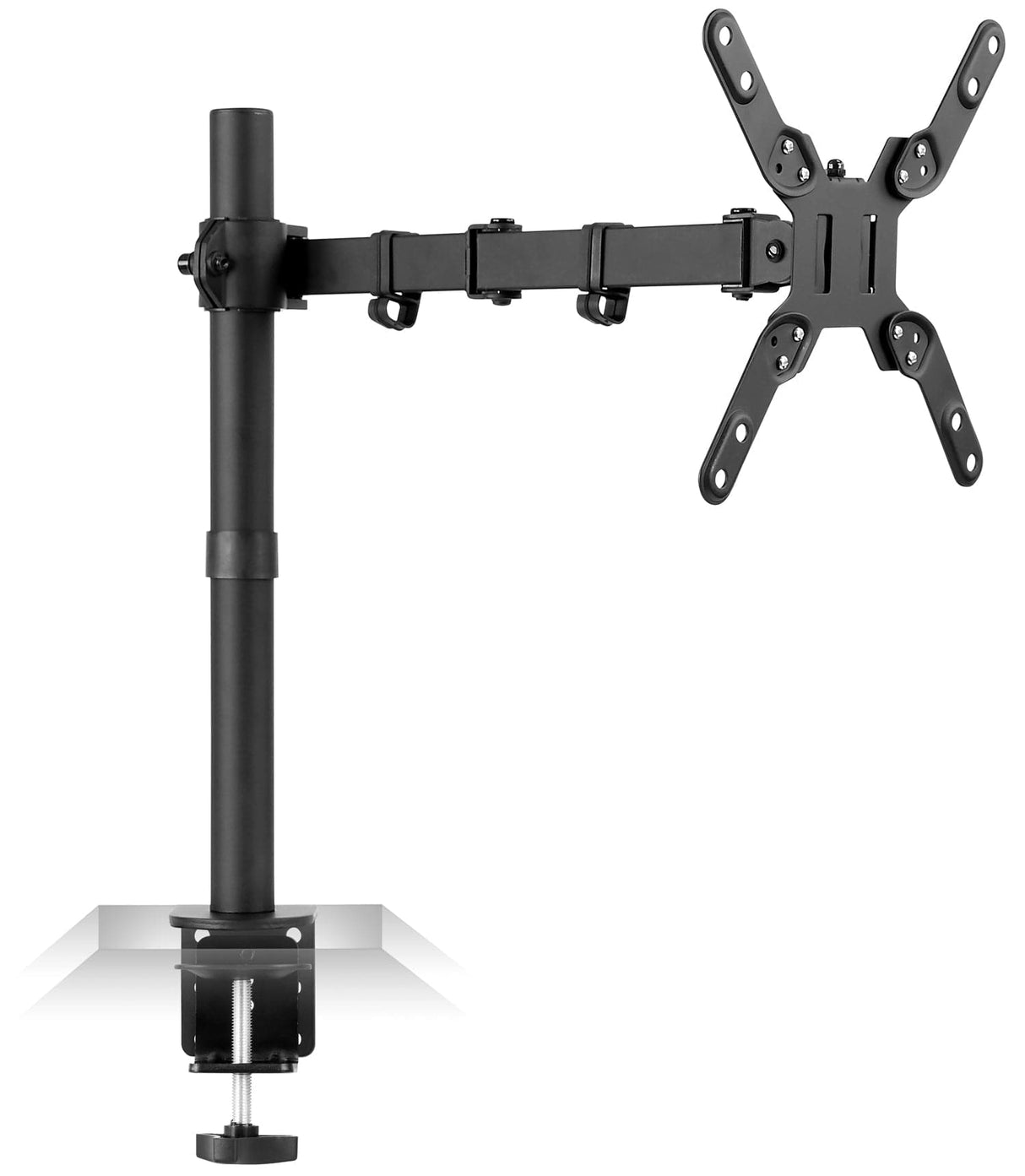 Black Monitor Mount - Large Single Monitor Desk Mount - Mount-It! - MI-708