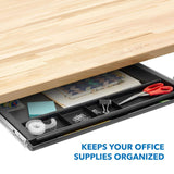 Black Desk Accessories - Large Under Desk Pencil Drawer - Mount-It! - MI-7148