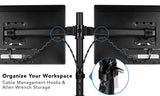 Black Monitor Mount - Low Profile Dual Monitor Desk Mount - Mount-It! - MI-2772