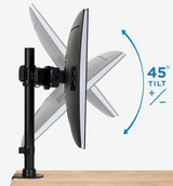 Black Monitor Mount - Low Profile Dual Monitor Desk Mount - Mount-It! - MI-2772