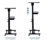 Black Mobile Standing Desk - Mobile Lectern Stand Up Desk - Mount-It! - MI-7941