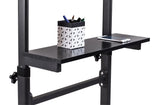 Black Mobile Standing Desk - Mobile Lectern Stand Up Desk - Mount-It! - MI-7941