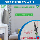 Black TV Mount - Motorized Fireplace TV Mount With Recessed Base - Mount-It! - MI-302