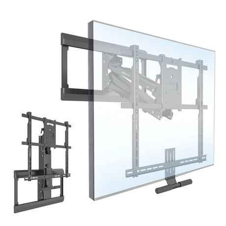 Black TV Mount - Pull Down Fireplace TV Mount - For TVs up to 65" - Mount-It! - MI-384