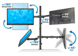 Black Monitor Mount - Quad Monitor Mount - Mount-It! - MI-2754