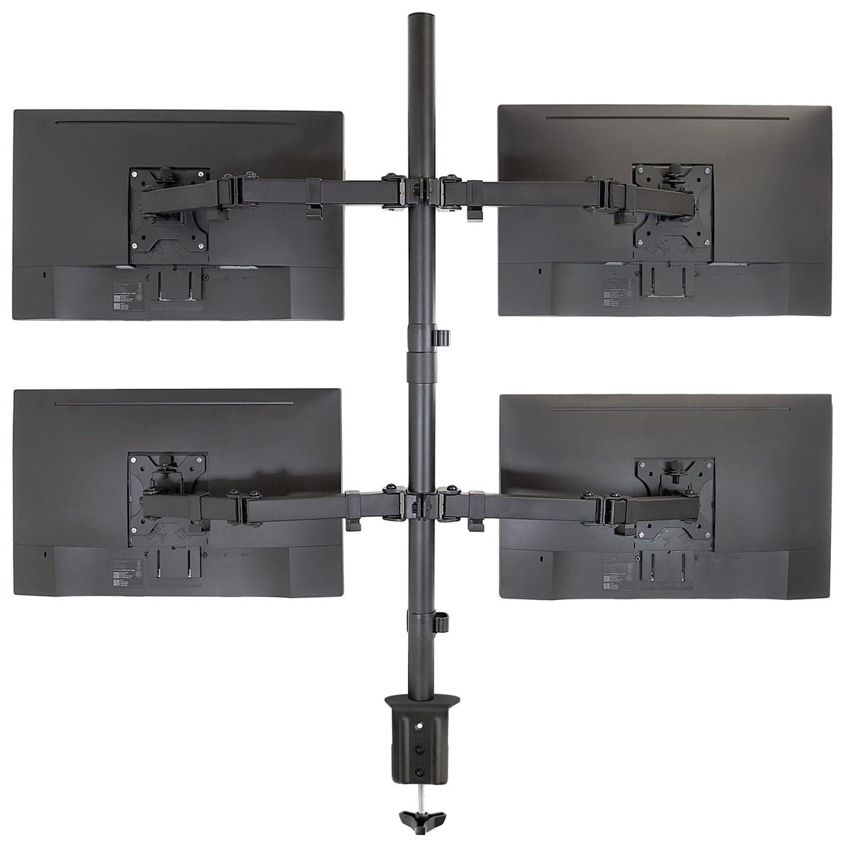 Black Monitor Mount - Quad Monitor Mount - Mount-It! - MI-2754