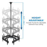 Black TV Mount - Quad TV Display Ceiling Mount - Mount-It! - MI-514