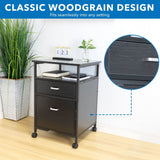 Black File Cabinet - Rolling File Cabinet - Mount-It! - MI-943