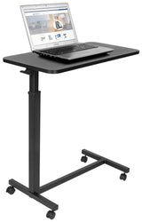 Black Mobile Standing Desk - Rolling Over Bed Table - Mount-It! - MI-7987