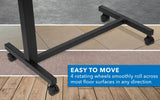 Black Mobile Standing Desk - Rolling Over Bed Table - Mount-It! - MI-7987