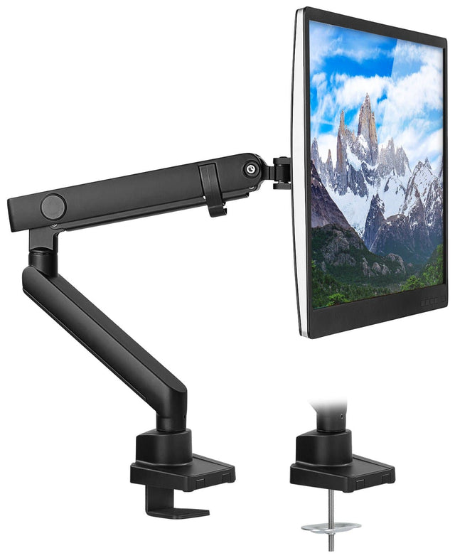 Black Monitor Mount - Single Monitor Desk Mount - Mount-It! - MI-2671