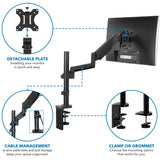 Black Monitor Mount - Single Monitor Desk Mount - Mount-It! - MI-4761