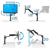 Black Monitor Mount - Single Monitor Desk Mount - Mount-It! - MI-4761