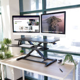 Black Desk Converters - Standing Desk Converter - Mount-It! - MI-8050