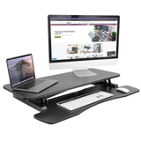 Black Desk Converters - Standing Desk Converter - Mount-It! - MI-8050