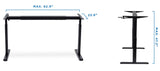 Black Desk Frame - Standing Desk Frame Hand Crank - Mount-It! - MI-7931